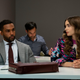 Lucien Laviscount and Lily Collins in Emily In Paris season two